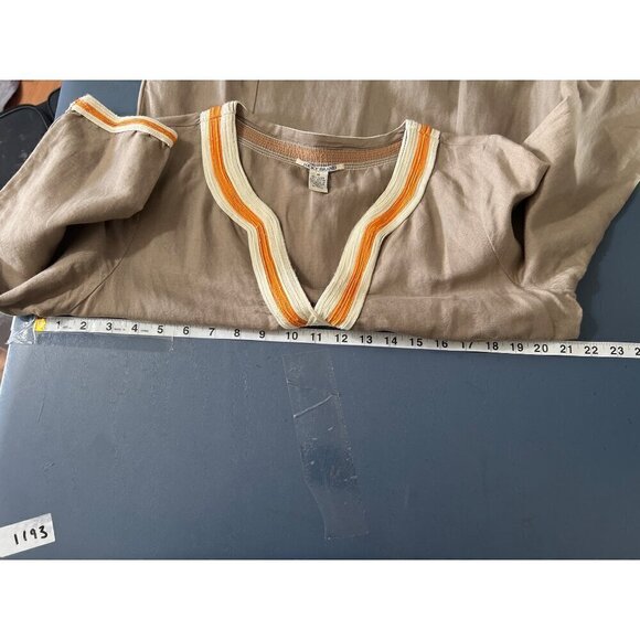 Lucky Brand  Dress M Linen Blend Lagom Beachy Boho Lagenlook - Picture 9 of 11